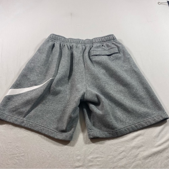 Nike Sportswear Club Fleece Gray Athletic Shorts Graphic Elastic Drawstring Men - Picture 4 of 7
